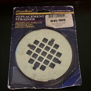 Stainless Steel 4 1/4” Snap-In Shower Drain Strainer